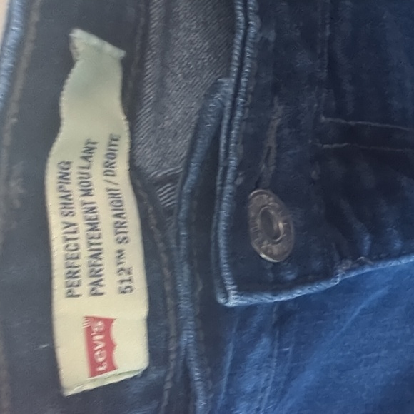 Levi's perfectly shaping 512 straight dark wash jeans - Picture 2 of 5